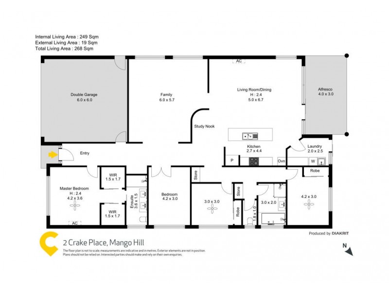 2 Crake Place, Mango Hill QLD 4509 Floorplan