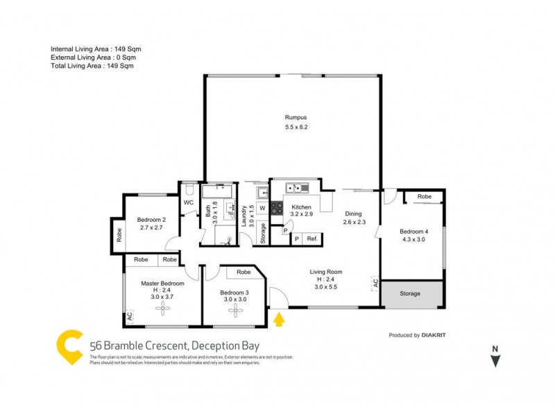 56 Bramble Crescent, Deception Bay QLD 4508 Floorplan