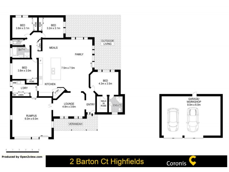2 Barton Court, Highfields QLD 4352 Floorplan