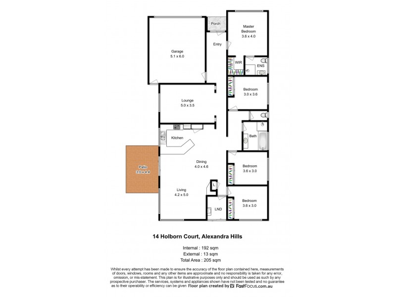 14 Holborn Court, Alexandra Hills QLD 4161 Floorplan