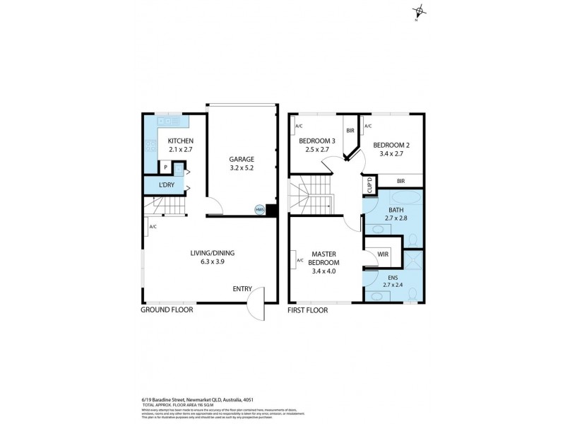 6/19 Baradine Street, Newmarket QLD 4051 Floorplan
