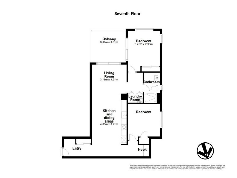 701/95 LINTON STREET, Kangaroo Point QLD 4169 Floorplan