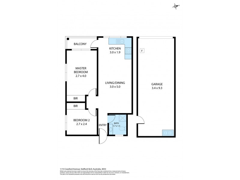 1/15 Crawford Avenue, Stafford QLD 4053 Floorplan