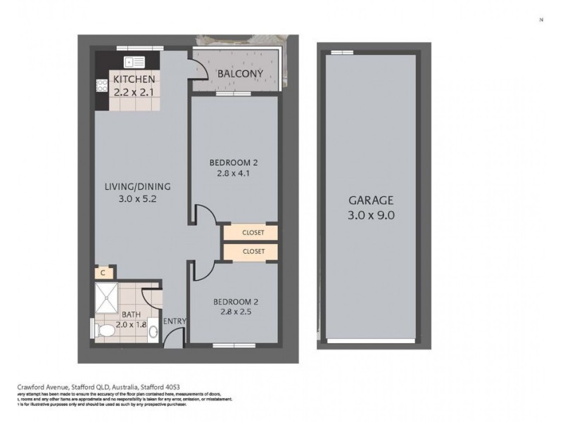2/15 Crawford Avenue, Stafford QLD 4053 Floorplan