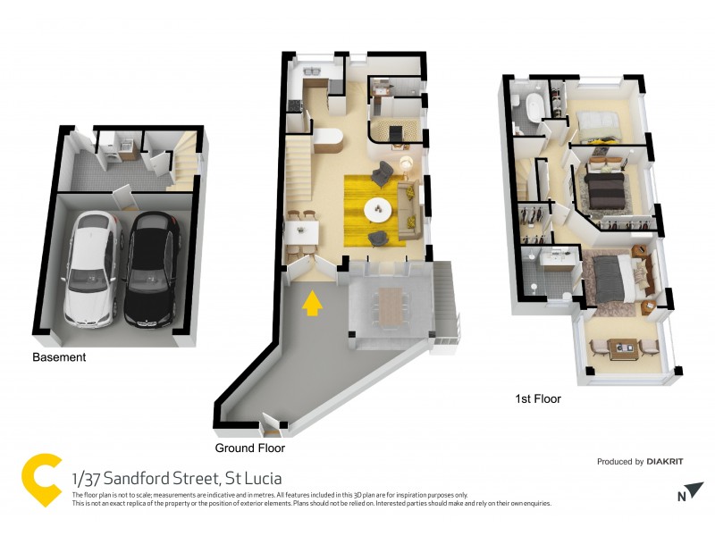 1/37 Sandford Street, St Lucia QLD 4067 Floorplan