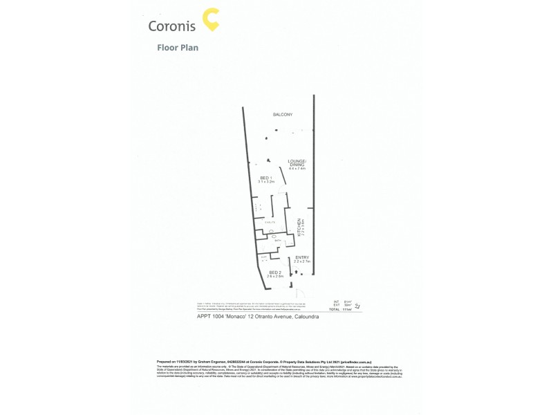 1004/12 Otranto Avenue, Caloundra QLD 4551 Floorplan