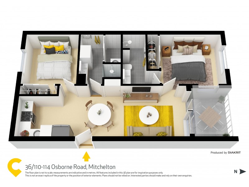 36/110-114 Osborne Road, Mitchelton QLD 4053 Floorplan