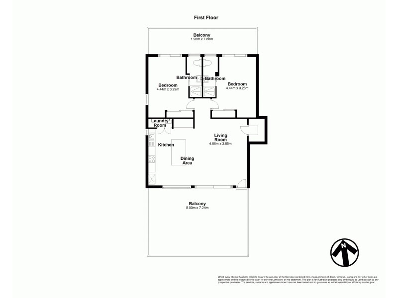 1/2 Waverley Road, Taringa QLD 4068 Floorplan