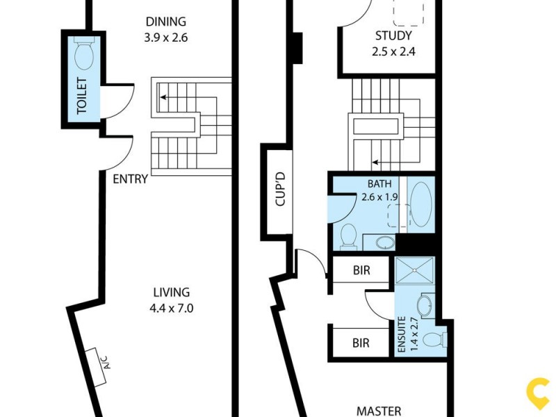 32/44 Brisbane St, Toowong QLD 4066 Floorplan