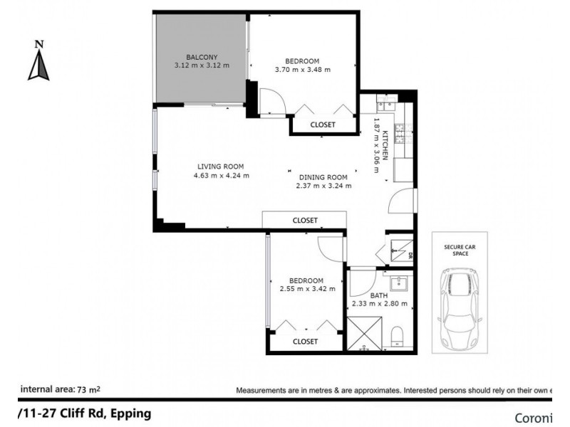 C109/11-27 Cliff Road, Epping NSW 2121 Floorplan