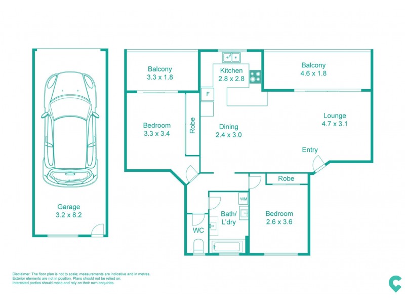 2/34 Rode Road, Wavell Heights QLD 4012 Floorplan