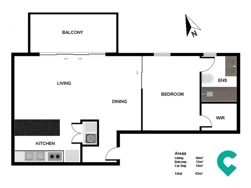 112/22 St Georges Terrace, Perth WA 6000 Floorplan