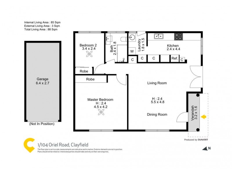 1/104 Oriel Road, Clayfield QLD 4011 Floorplan
