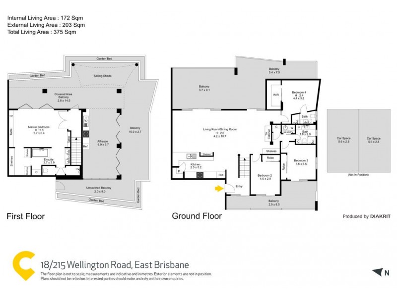 18/215 Wellington Road, East Brisbane QLD 4169 Floorplan