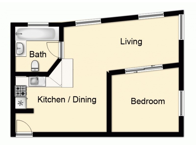 151/293 North Quay, Brisbane City QLD 4000 Floorplan