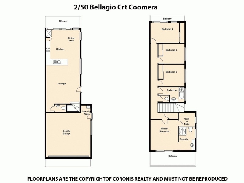 2/50 Bellagio Crescent, Coomera QLD 4209 Floorplan