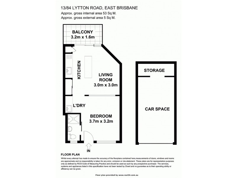 13/84 Lytton Road, East Brisbane QLD 4169 Floorplan