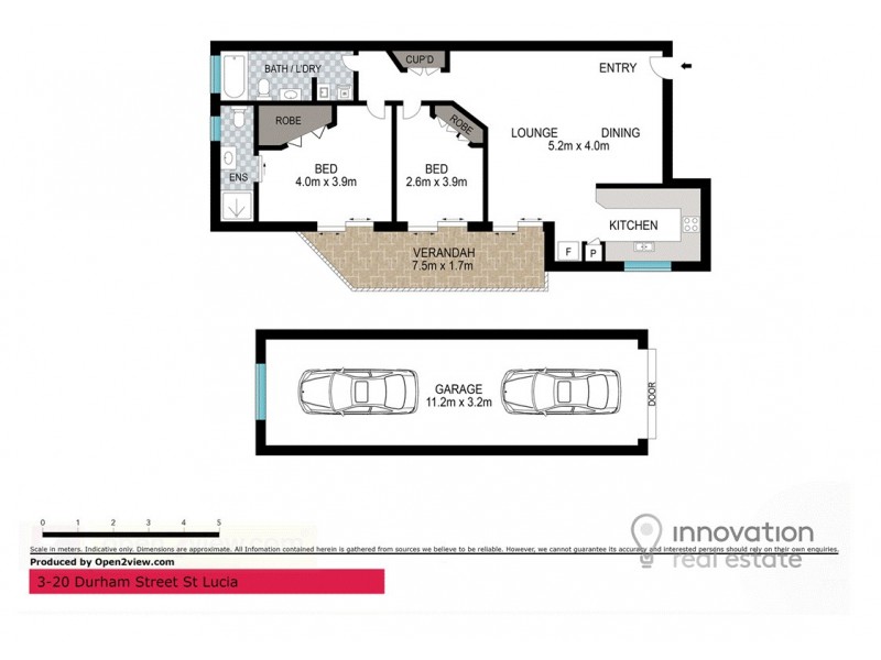 Unit 3/20 Durham St, St Lucia QLD 4067 Floorplan