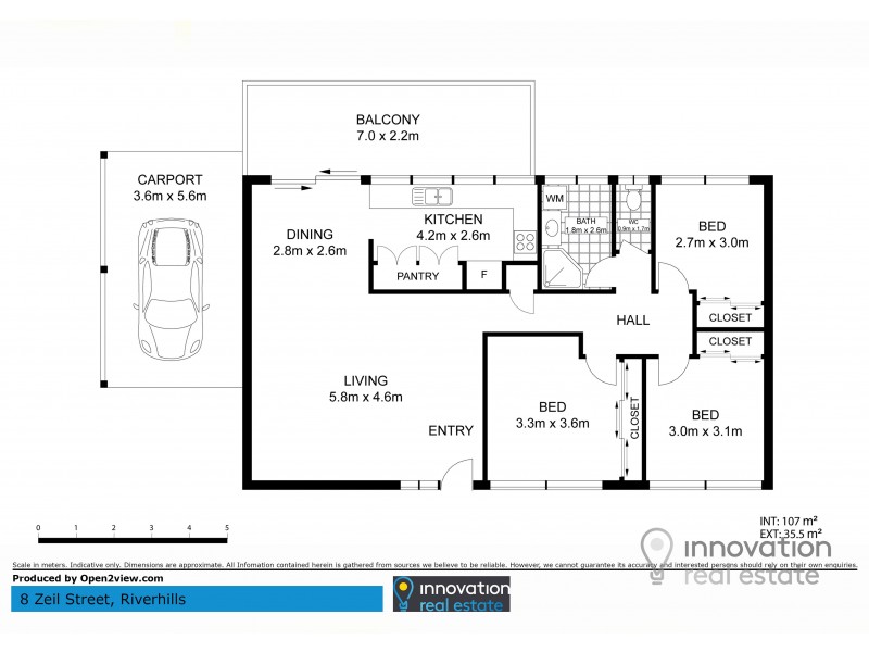8 Zeil St, Riverhills QLD 4074 Floorplan