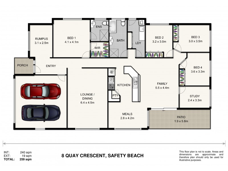 8 Quay Crescent, Safety Beach NSW 2456 Floorplan