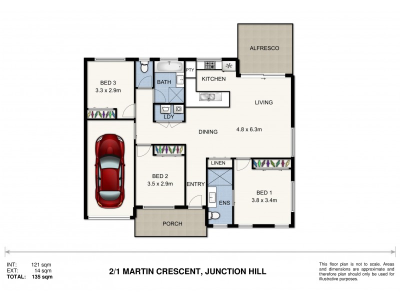2/1 Martin Crescent, Junction Hill NSW 2460 Floorplan