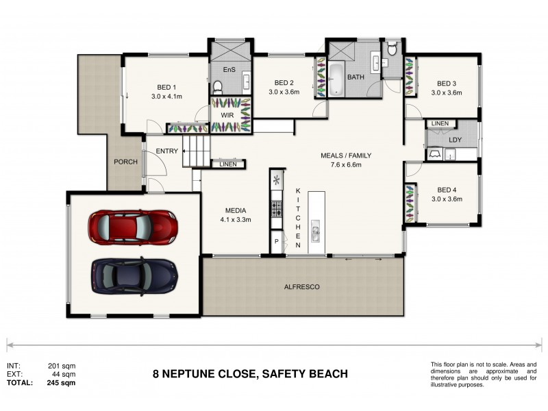 8 Neptune Close, Safety Beach NSW 2456 Floorplan