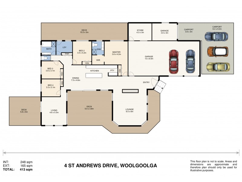 4 St Andrews Drive, Woolgoolga NSW 2456 Floorplan