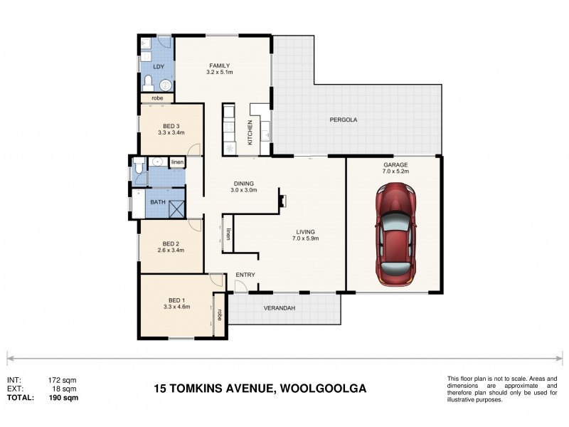 15 Tomkins Avenue, Woolgoolga NSW 2456 Floorplan