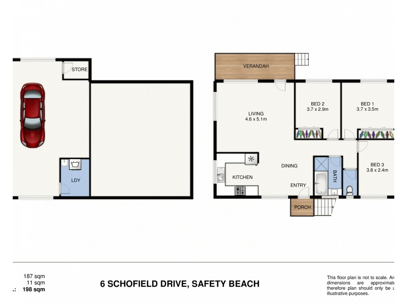6 Schofield Drive, Safety Beach NSW 2456 Floorplan