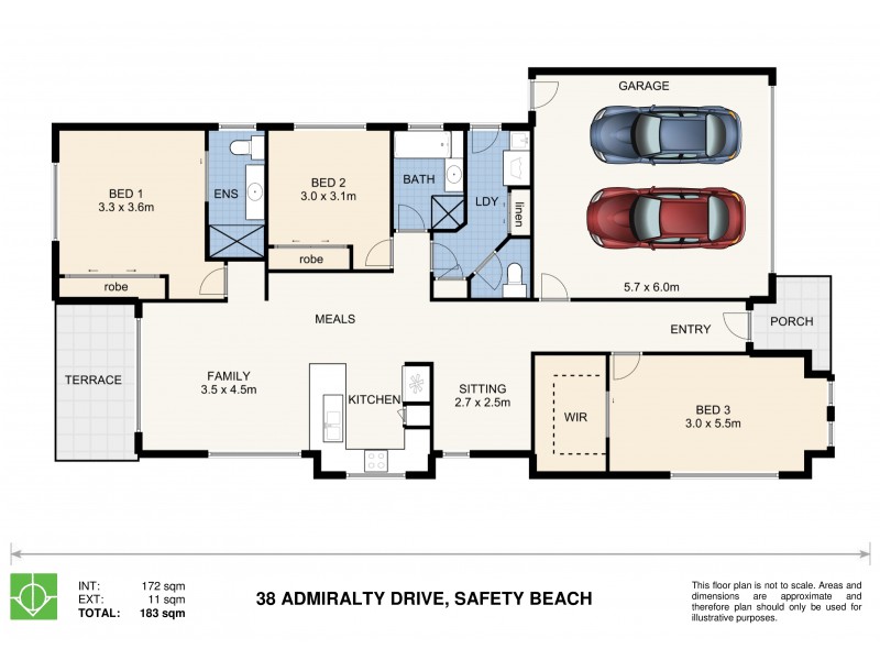 38 Admiralty Drive, Safety Beach NSW 2456 Floorplan