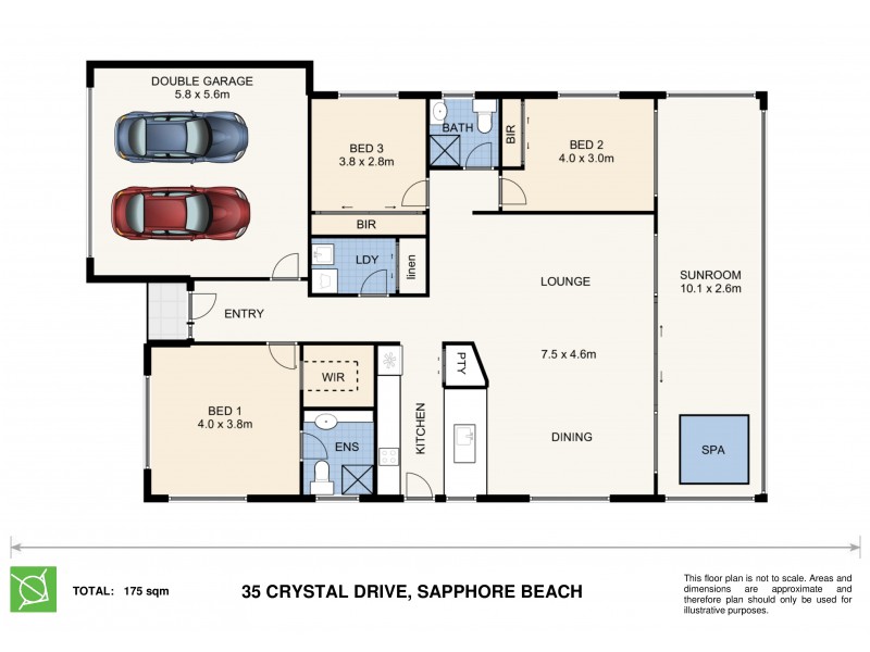 35 Crystal Drive, Sapphire Beach NSW 2450 Floorplan