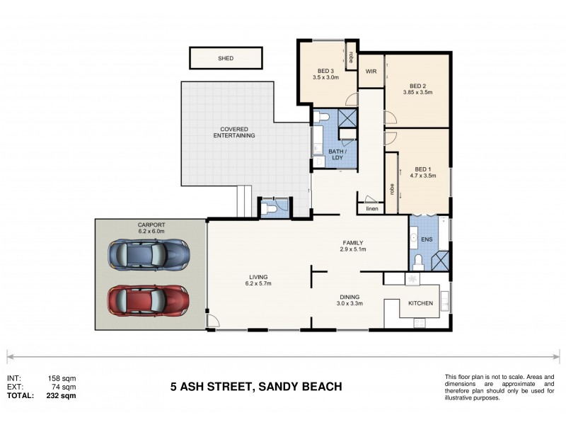 5 Ash Street, Sandy Beach NSW 2456 Floorplan
