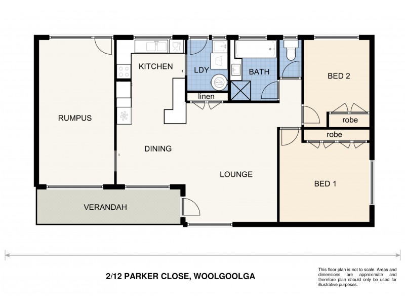 2/12 Parker Close, Woolgoolga NSW 2456 Floorplan