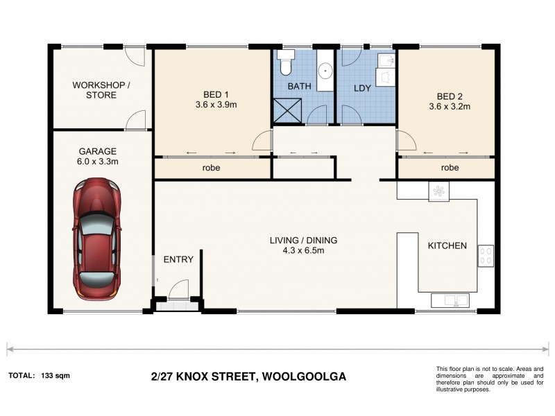2/27 Knox Street, Woolgoolga NSW 2456 Floorplan