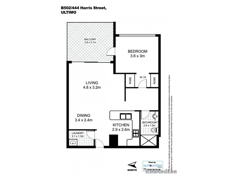 B502/444 Harris Street, Ultimo NSW 2007 Floorplan