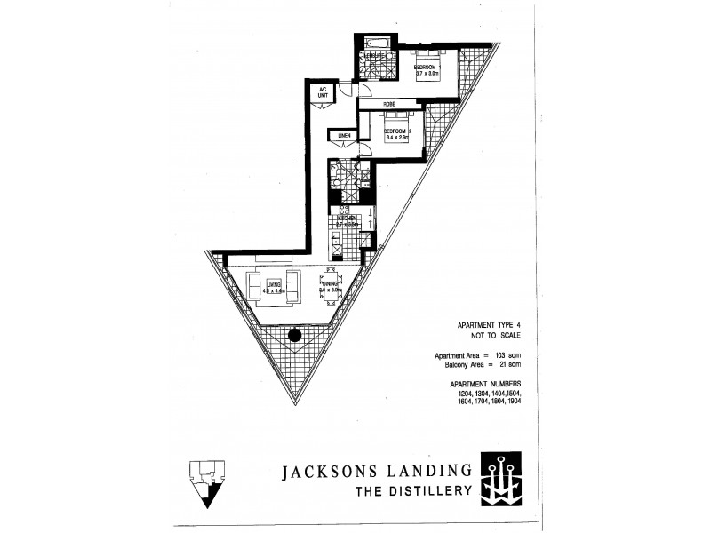 1904/45 Bowman Street, Pyrmont NSW 2009 Floorplan