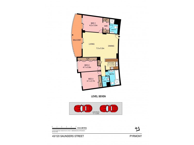 43/120 Saunders Street, Pyrmont NSW 2009 Floorplan