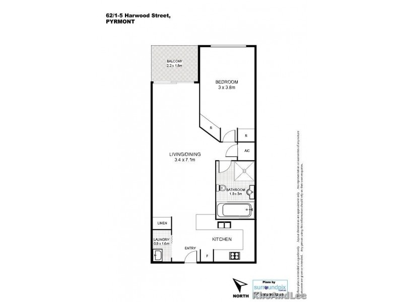 62/1-5 Harwood Street, Pyrmont NSW 2009 Floorplan