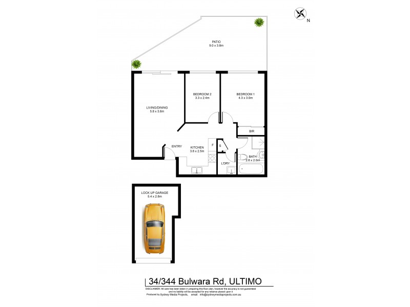 34/344 Bulwara Road, Ultimo NSW 2007 Floorplan