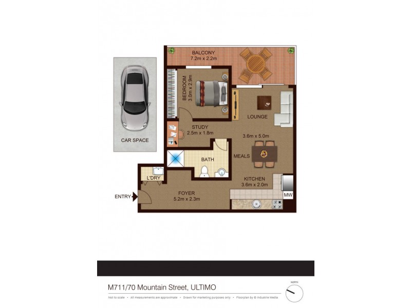 M711/70  Mountain Street, Ultimo NSW 2007 Floorplan