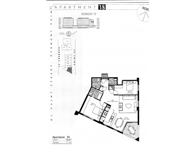 38/81  Point St, Pyrmont NSW 2009 Floorplan