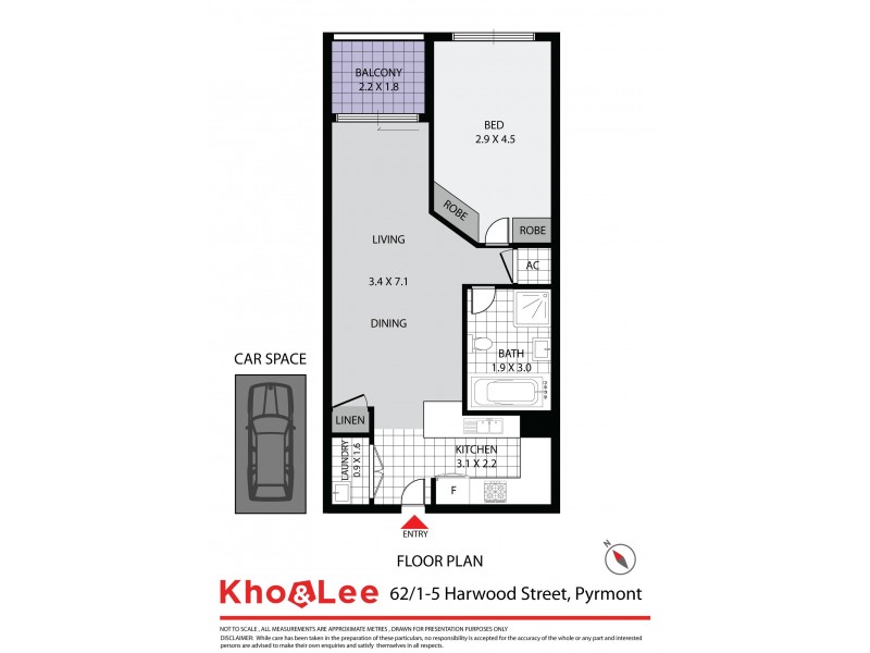 62/1-5 Harwood Street, Pyrmont NSW 2009 Floorplan