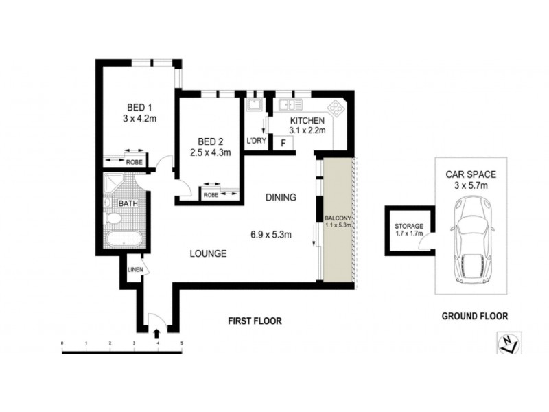 1B/4 Bligh Place, Randwick NSW 2031 Floorplan