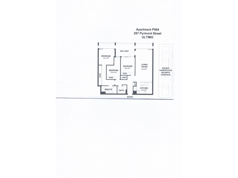 P504/287 Pyrmont Street, Ultimo NSW 2007 Floorplan