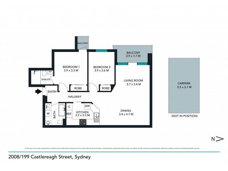 2008/197-199 Castlereagh Street, Sydney NSW 2000 Floorplan