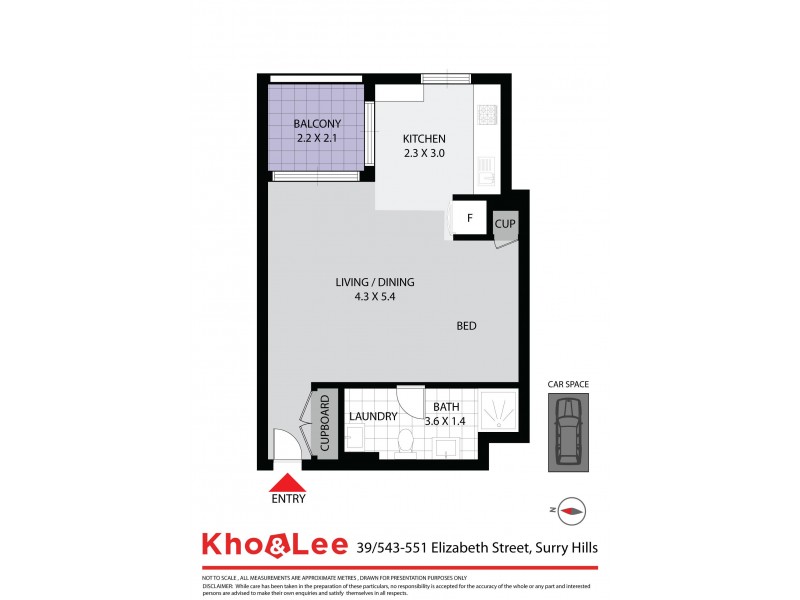 39/543-551 Elizabeth Street, Surry Hills NSW 2010 Floorplan