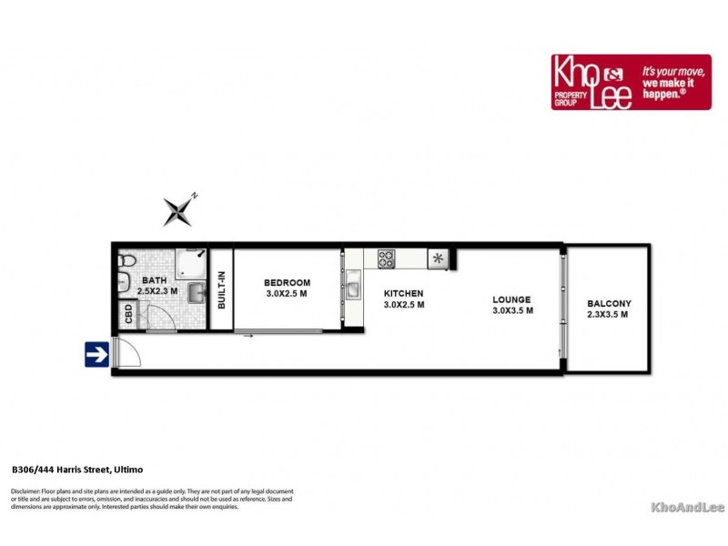 B306/444 Harris Street, Ultimo NSW 2007 Floorplan