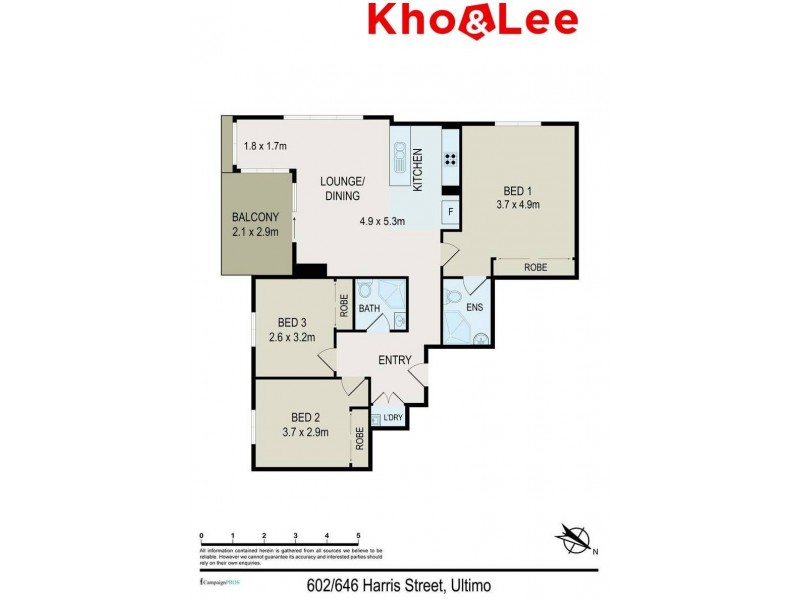 602/646 Harris Street, Ultimo NSW 2007 Floorplan