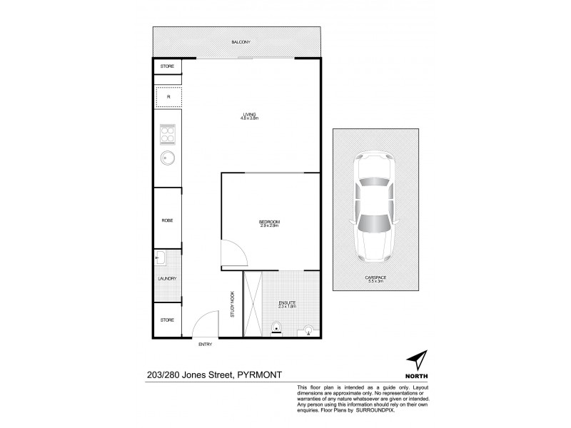 203/280 Jones Street, Pyrmont NSW 2009 Floorplan