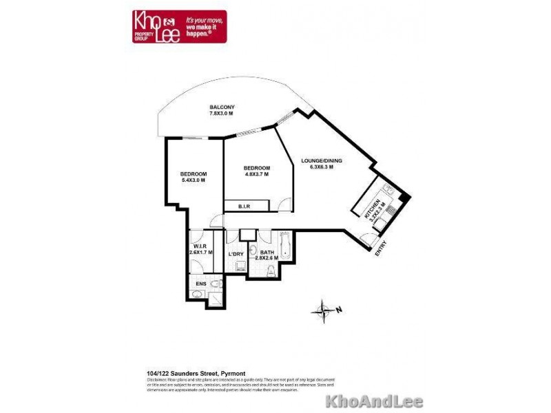104/122 Saunders Street, Pyrmont NSW 2009 Floorplan